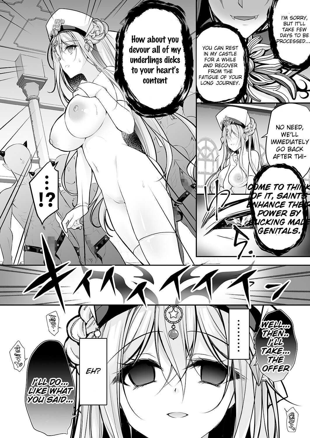 Hentai Manga Comic-Isekai Gangrape ~brainwashed saint is happy to change her job to become a meat toilet~-Read-13